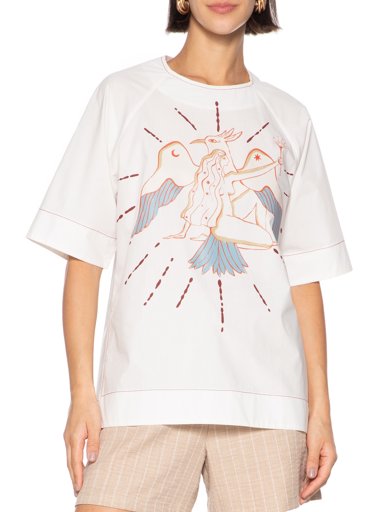 Camiseta Feminina Fenix Lab Branco Cantão