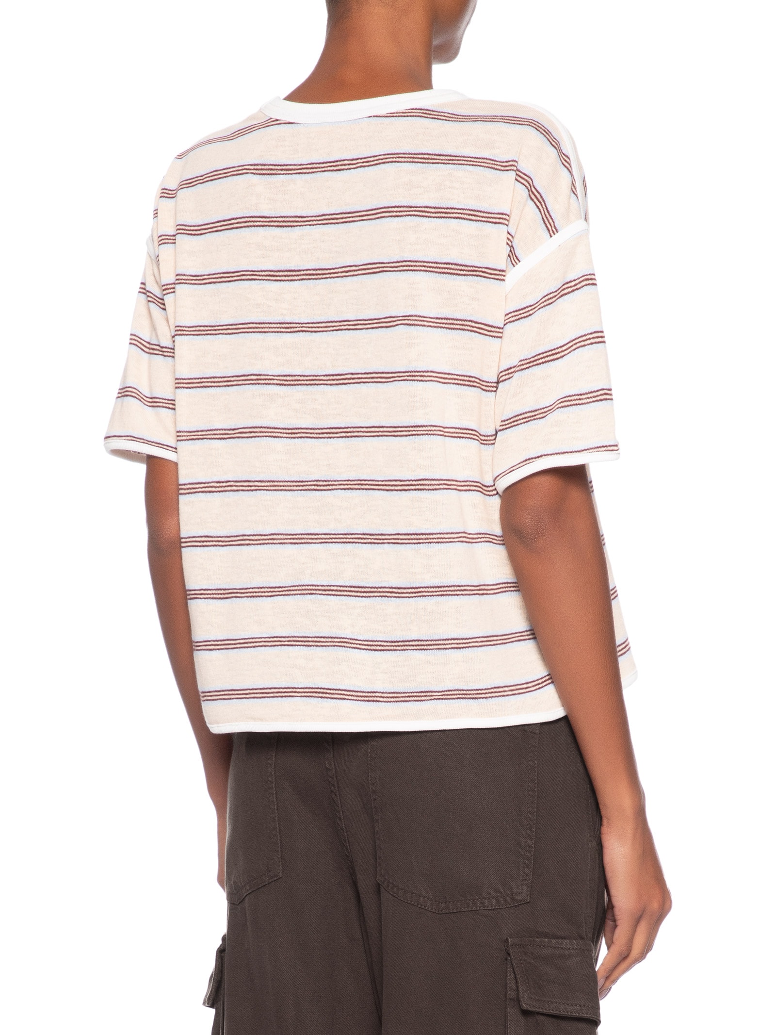 Camiseta Feminina Fio Tinto Essence Bege Animale