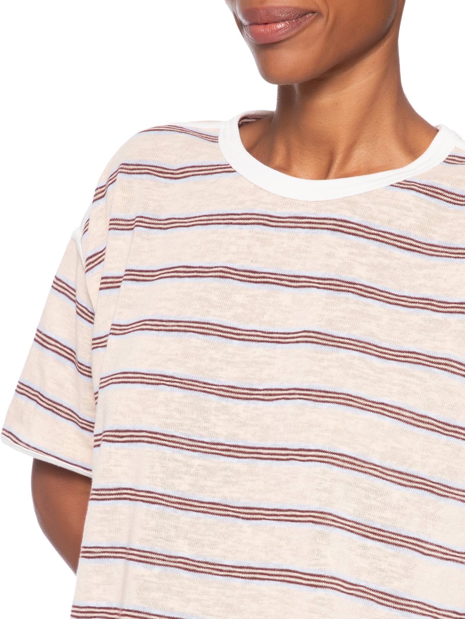 Camiseta Feminina Fio Tinto Essence Bege Animale