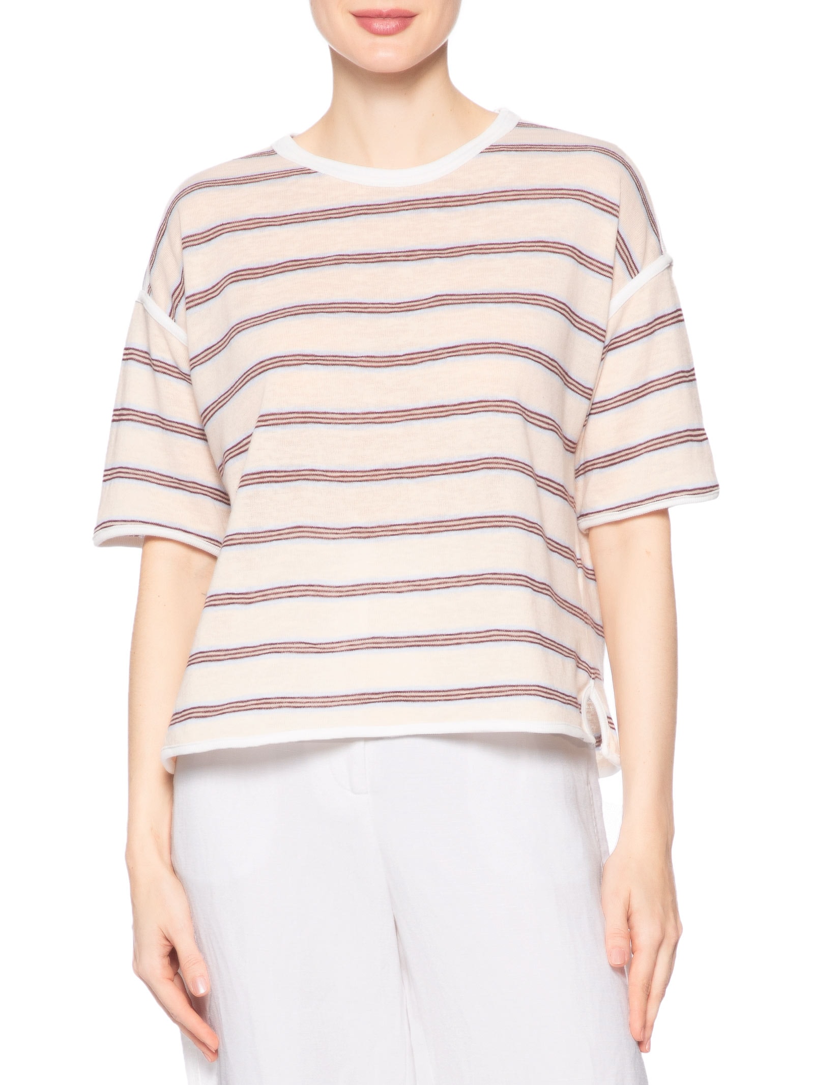 Camiseta Feminina Fio Tinto Essence Bege Animale
