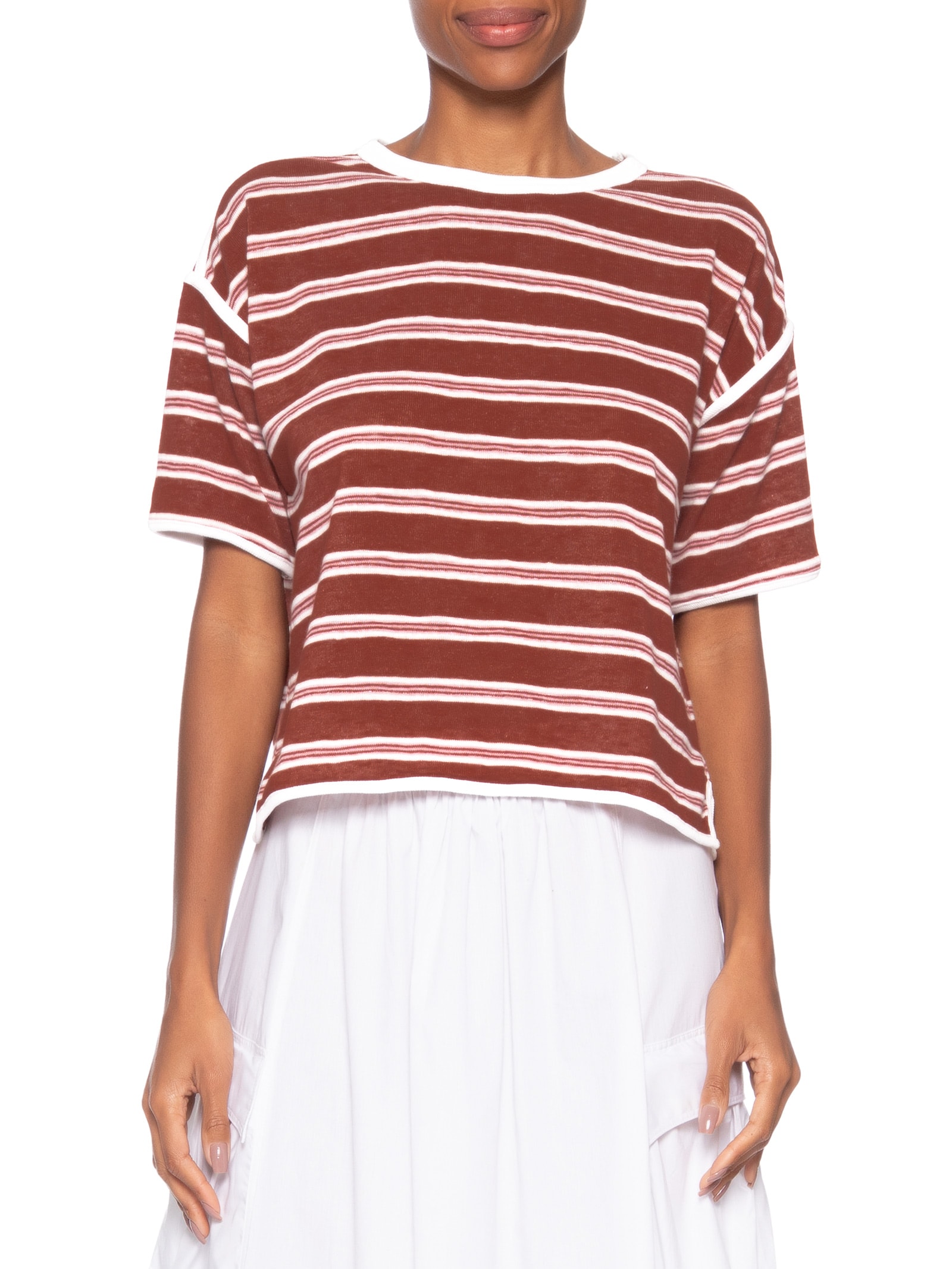 Camiseta Feminina Fio Tinto Essence Vermelho Animale