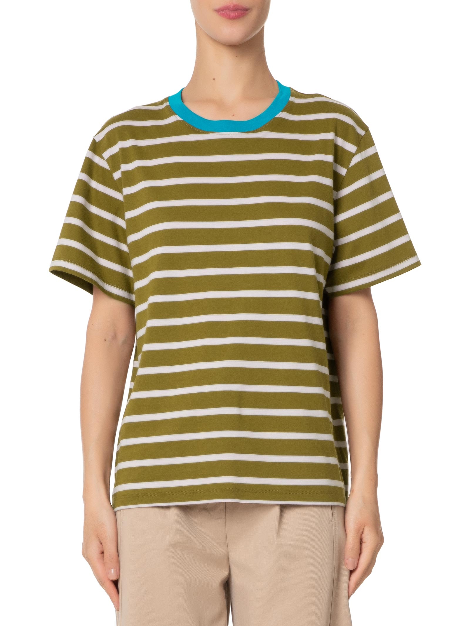 Animale - Camiseta Feminina Fio Tinto Listras - Verde