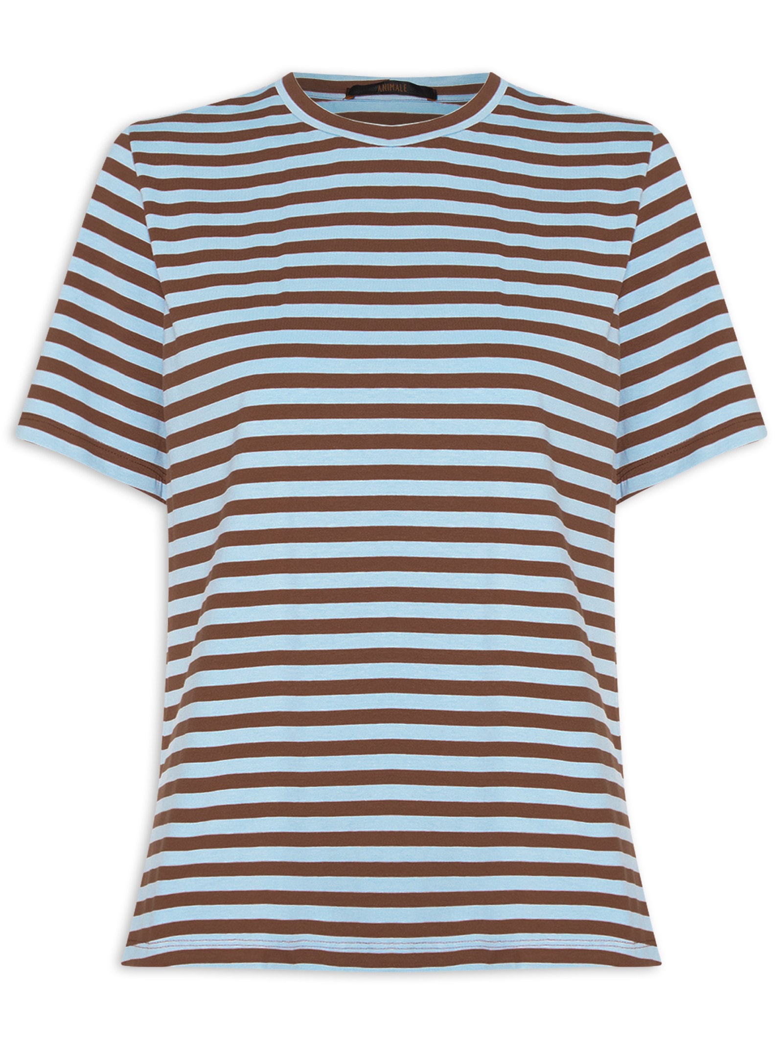 Camiseta Feminina Fio Tinto Marrom Animale