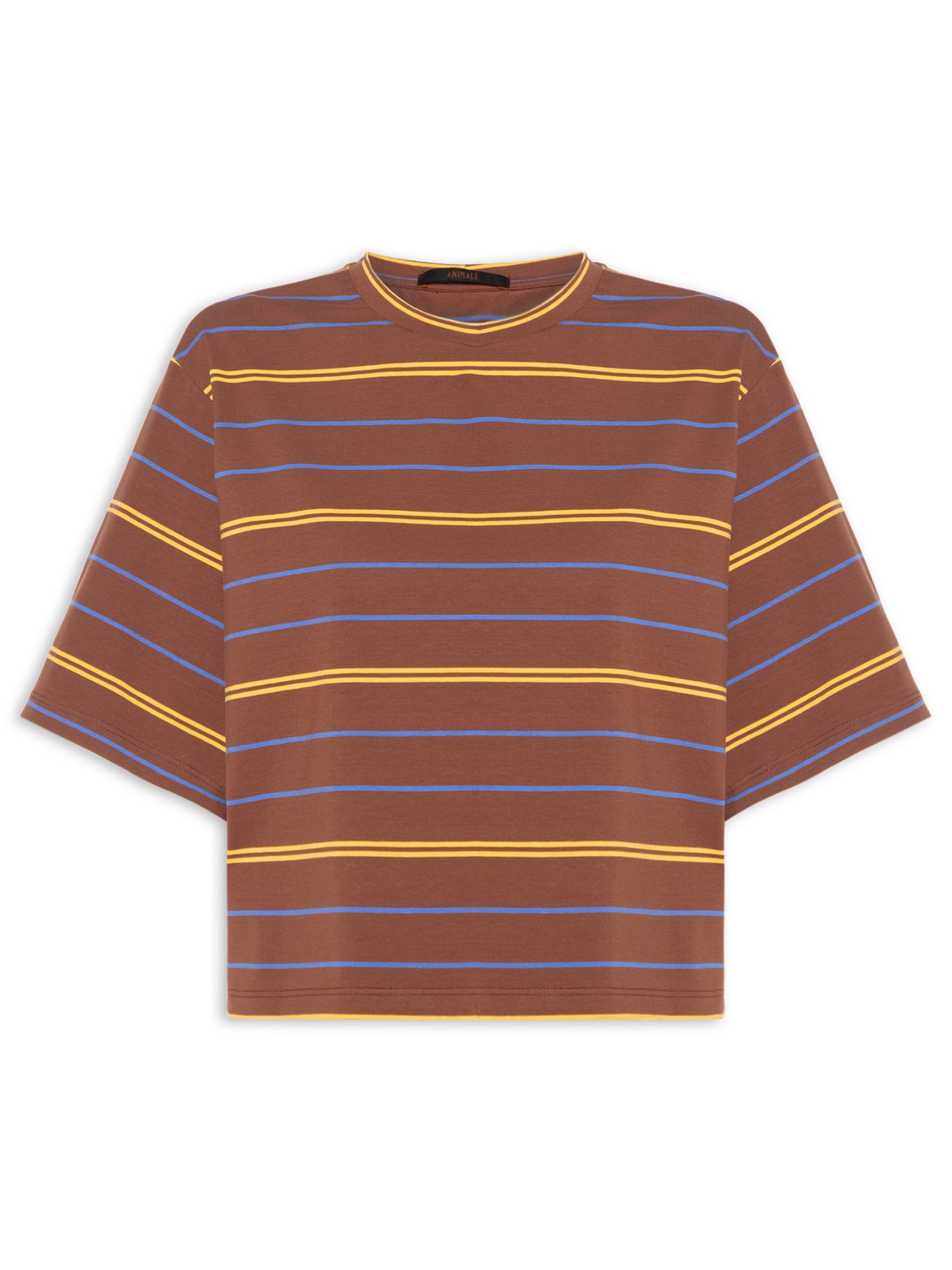 Camiseta Feminina Fio Tinto Marrom Animale