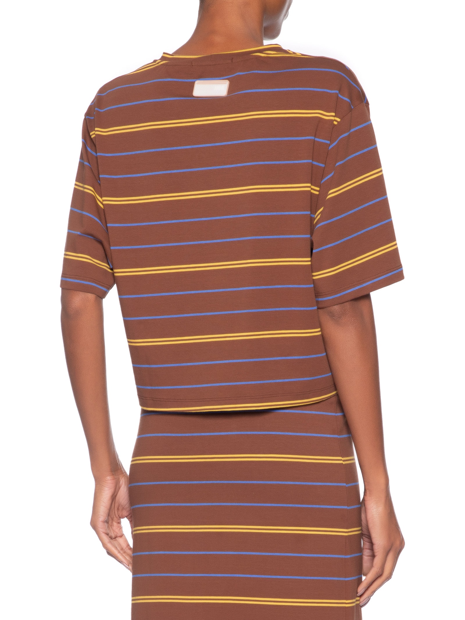 Camiseta Feminina Fio Tinto Marrom Animale
