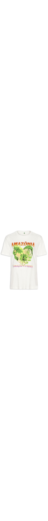 Camiseta Feminina Fit Amazônia Coração É O Norte - Branco