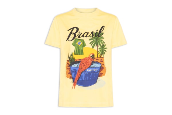 Camiseta Feminina Fit Arara Brasil – Amarelo