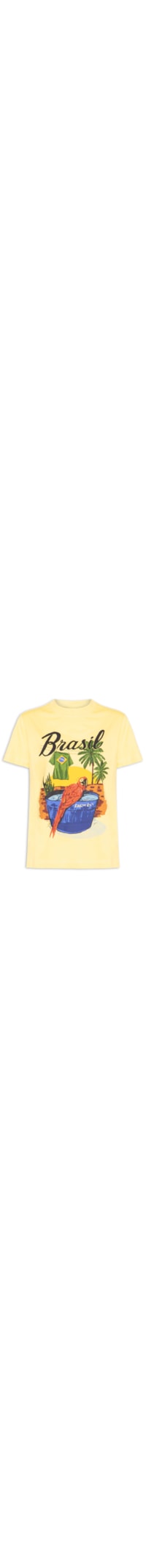 Camiseta Feminina Fit Arara Brasil – Amarelo