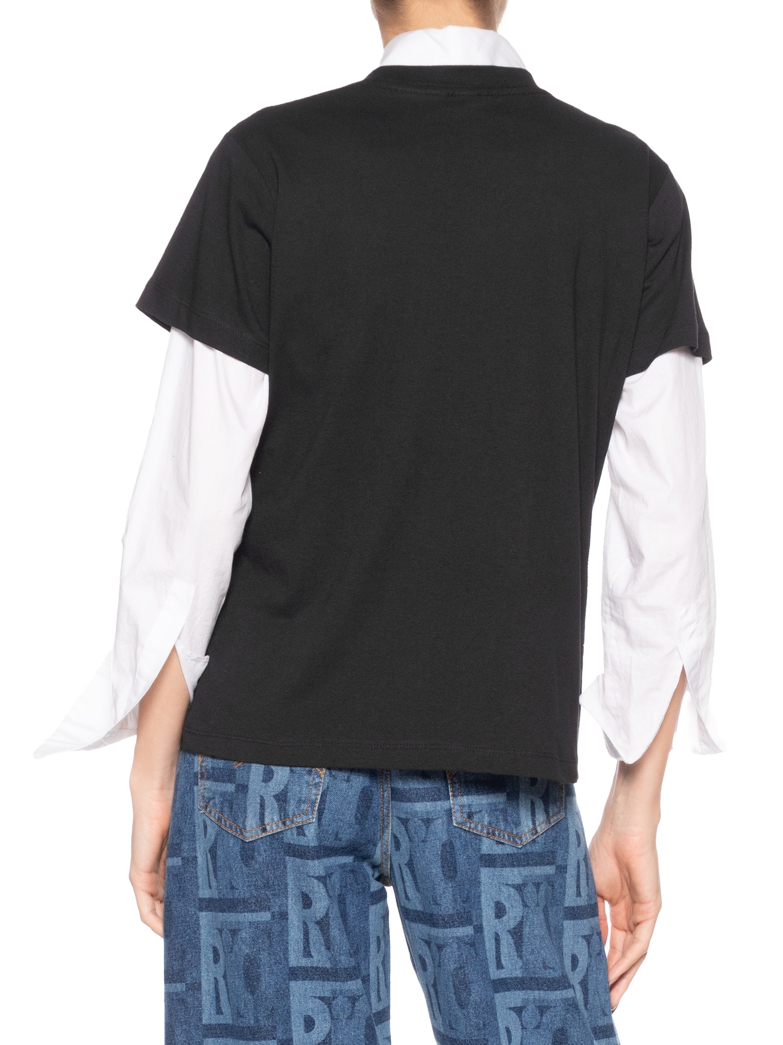 Camiseta Feminina Fit Buquê Preto Farm