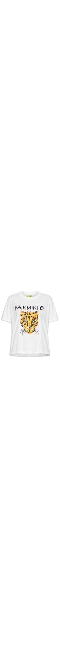 Camiseta Feminina Fit Farmrio Onça - Branco