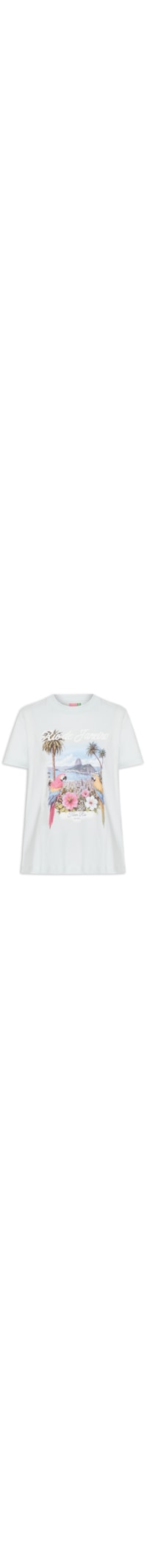 Camiseta Feminina Fit Janela Do Rio - Azul