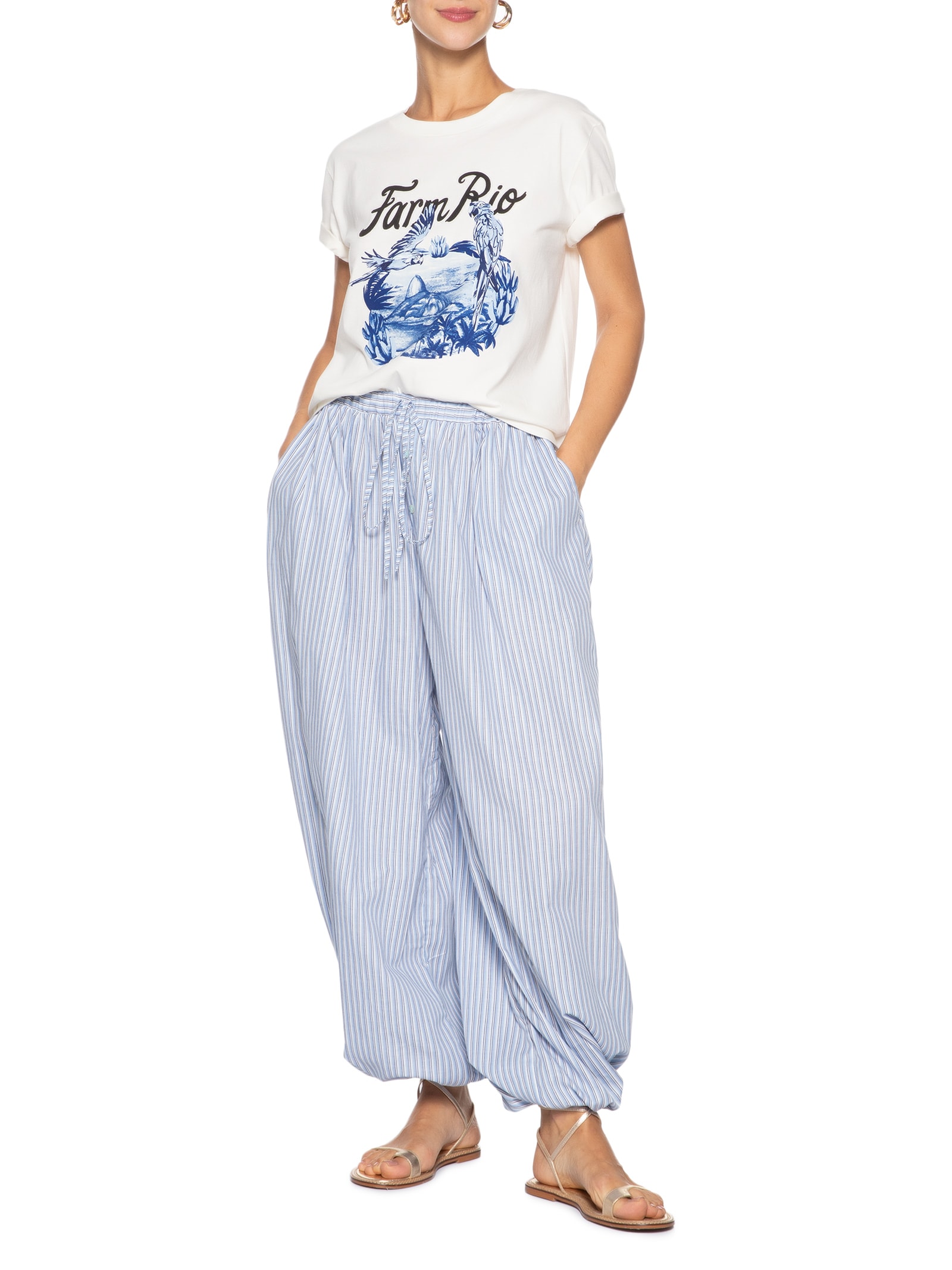 Camiseta Feminina Fit Portal Araras Branco Farm