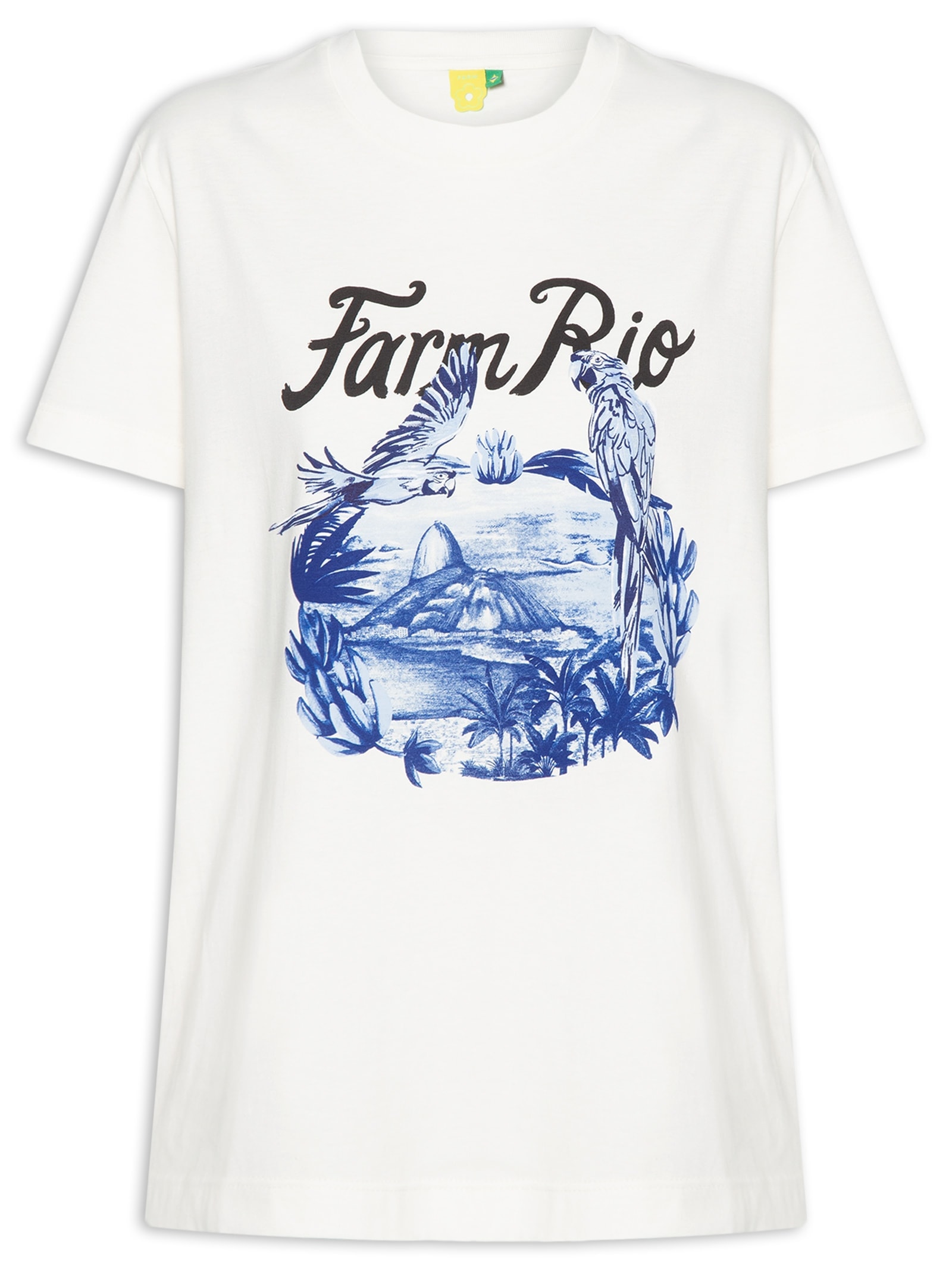 Camiseta Feminina Fit Portal Araras Branco Farm