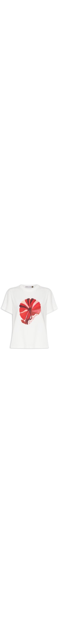 Camiseta Feminina Flor Latina - Branco