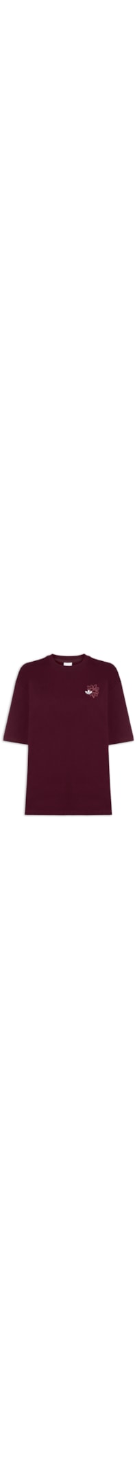 Camiseta Feminina Floral - Vermelho