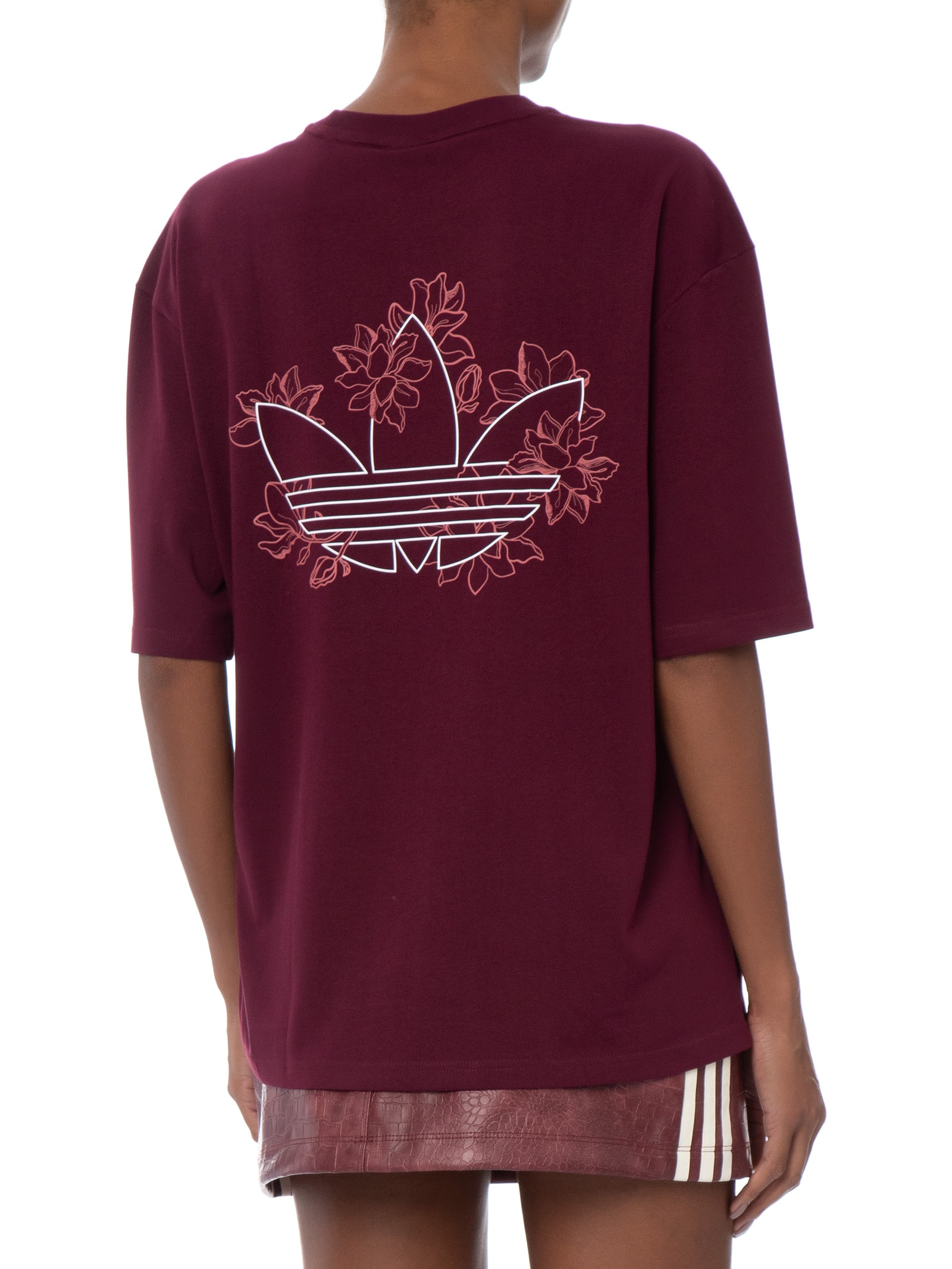Camiseta Feminina Floral Vermelho Adidas Originals