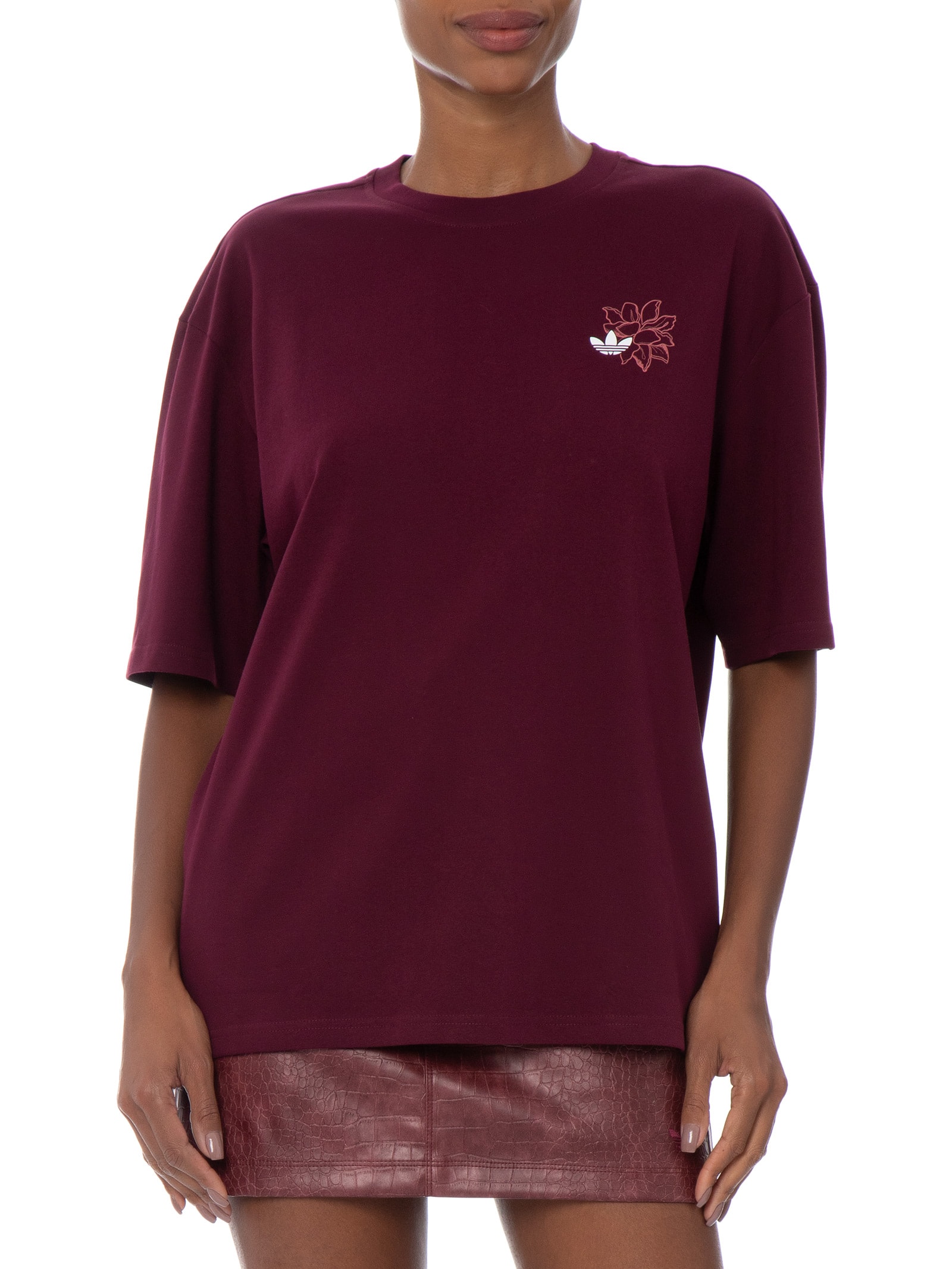 Camiseta Feminina Floral Vermelho Adidas Originals