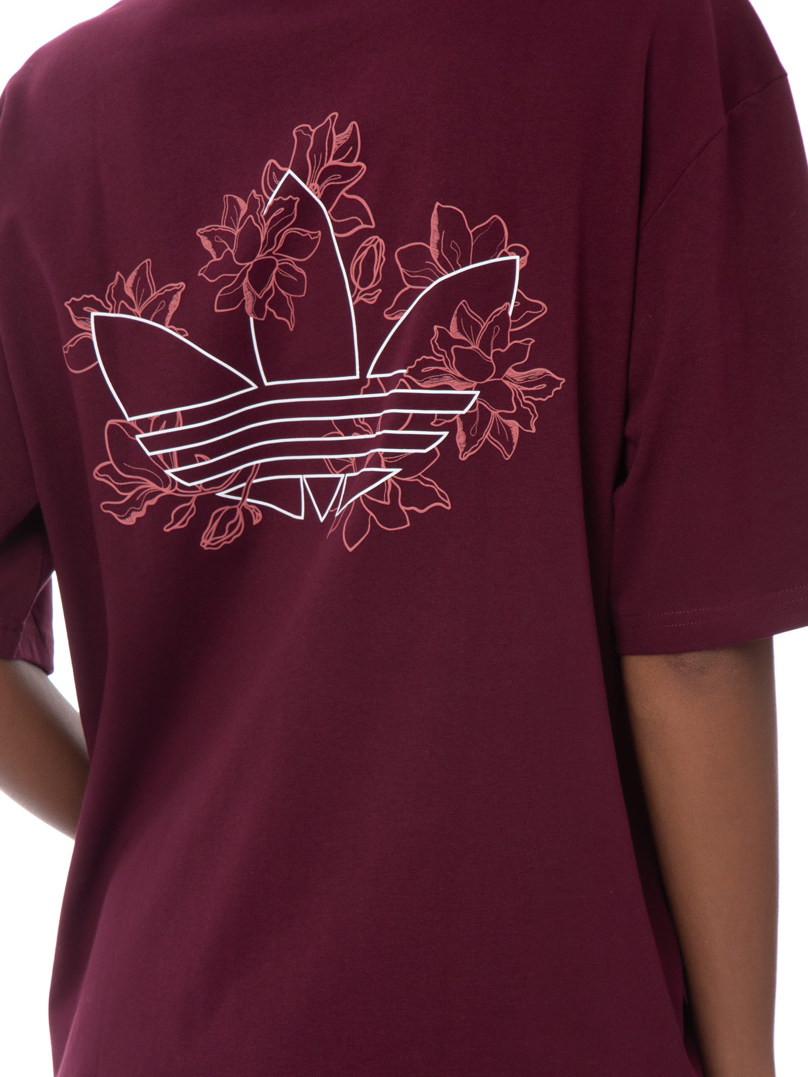 Camiseta Feminina Floral Vermelho Adidas Originals
