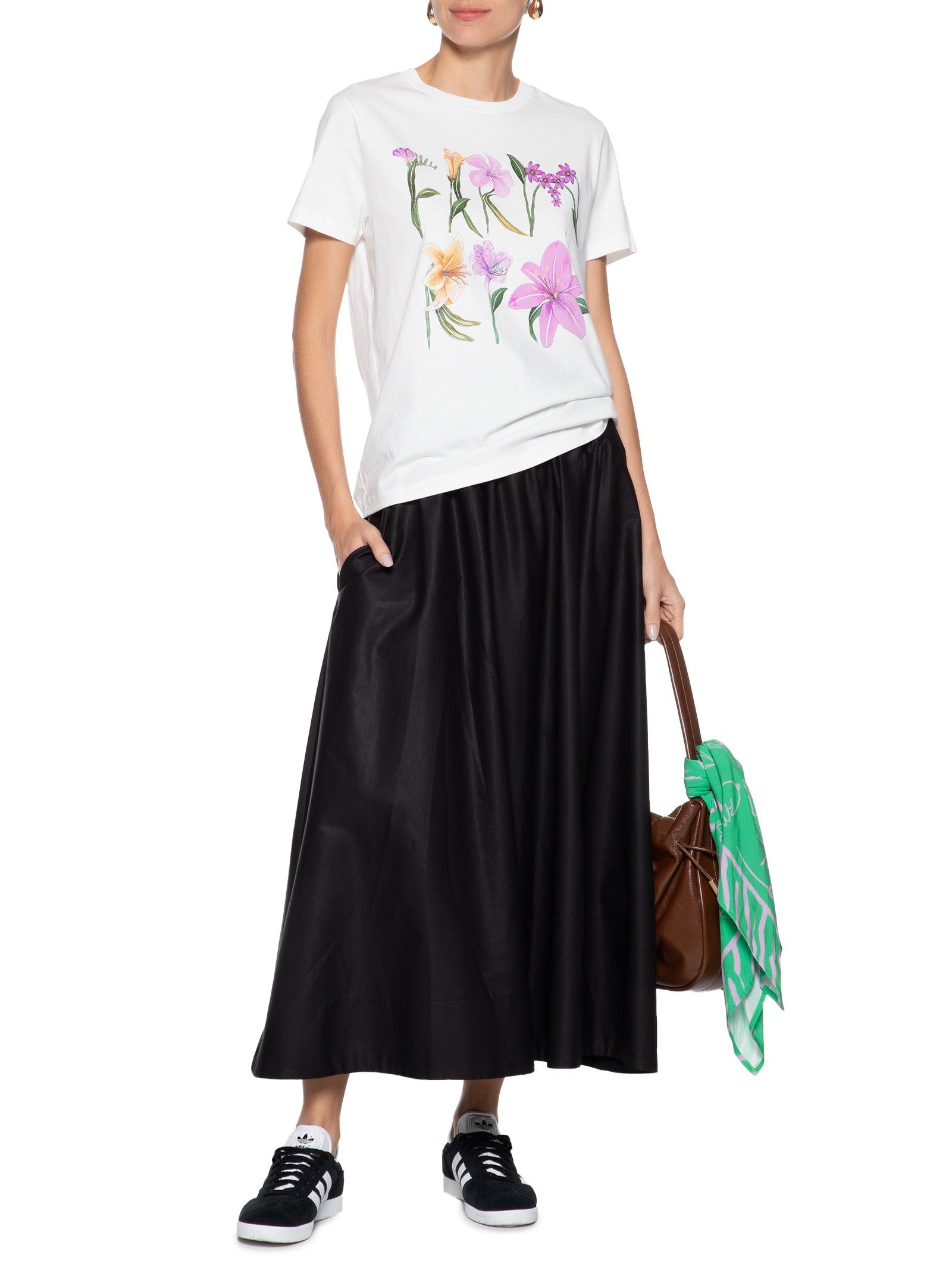 Camiseta Feminina Flores - Farm - Off White