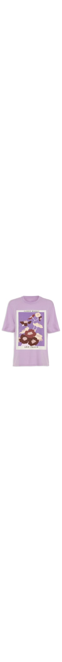 Camiseta Feminina Flower Market - Lilás