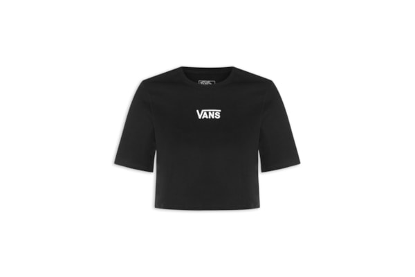 Camiseta Feminina Flying V Crew Crop II - Preto