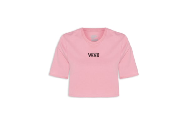 Camiseta Feminina Flying V Crew Crop II - Rosa