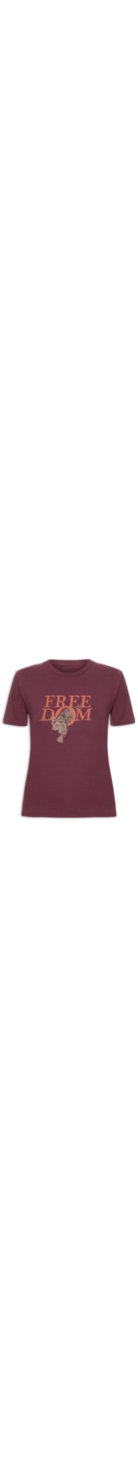 Camiseta Feminina Freedom - Vinho