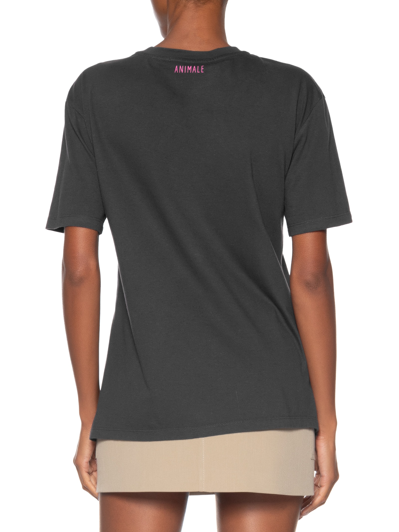 Camiseta Feminina Fun Mod Lounge Caviar Preto Animale