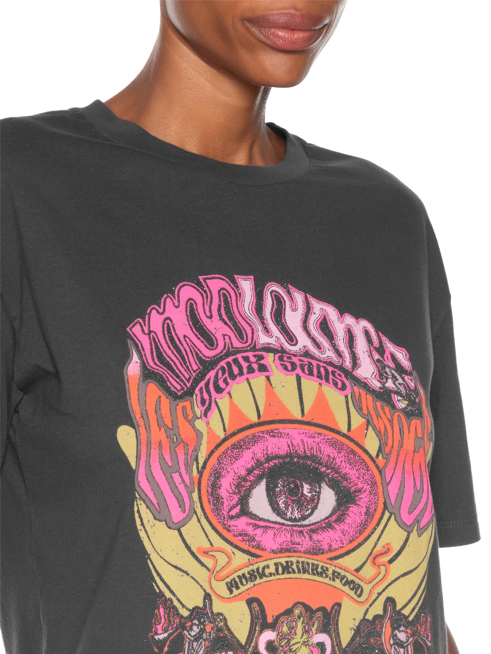 Camiseta Feminina Fun Mod Lounge Caviar Preto Animale