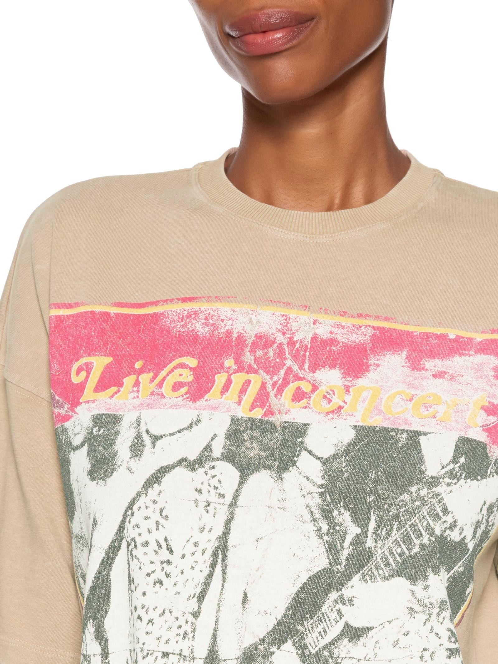 Camiseta Feminina Fun Monsure Marrom Animale