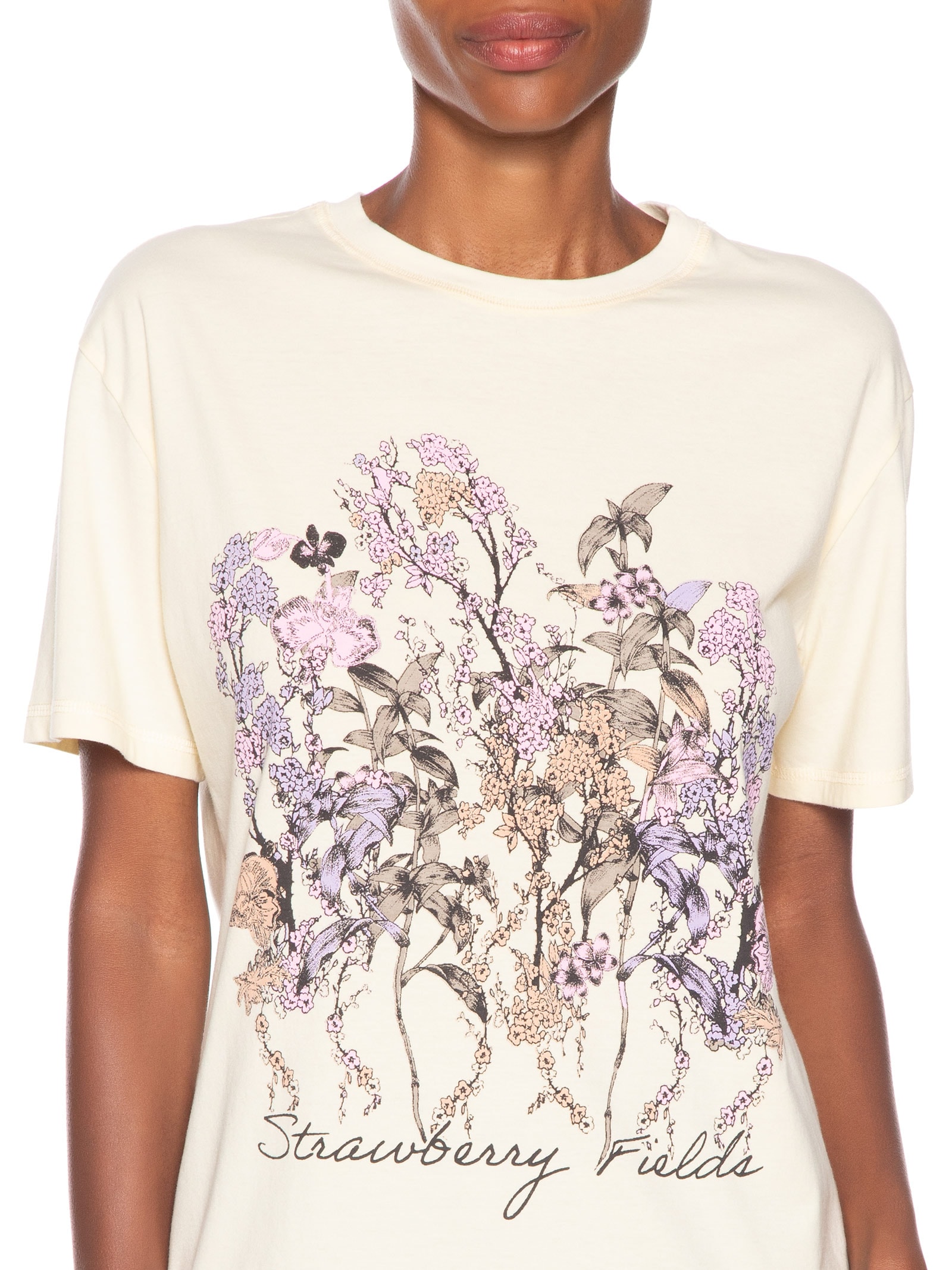 Camiseta Feminina Fun Straberry Fields Amarelo Animale