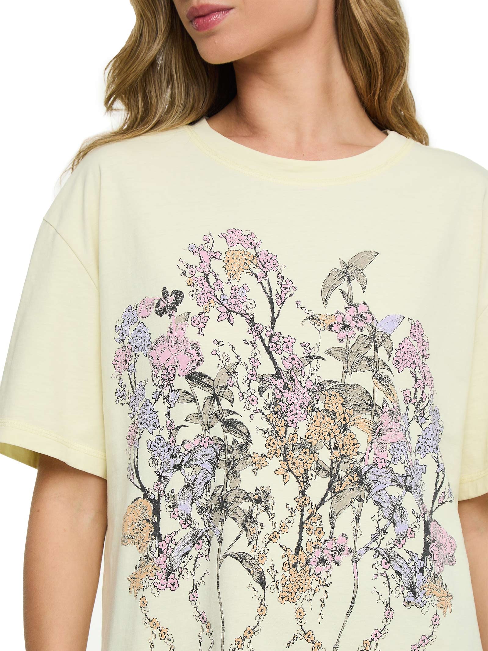 Camiseta Feminina Fun Straberry Fields Amarelo Animale
