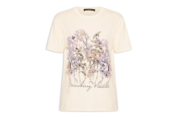 Camiseta Feminina Fun Straberry Fields - Amarelo