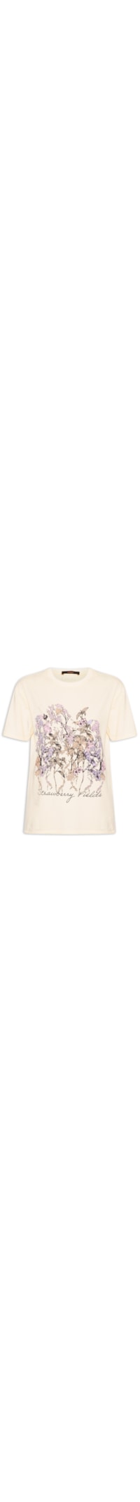 Camiseta Feminina Fun Straberry Fields - Amarelo