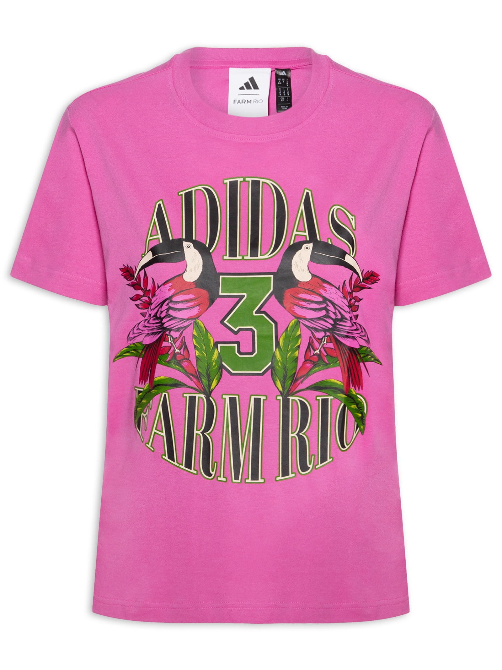 Camiseta Feminina GFX Rosa Adidas + Farm
