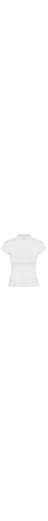 Camiseta Feminina Gola Alta - Branco