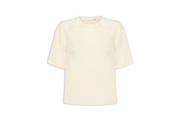 Camiseta Feminina Gola Rib - Amarelo