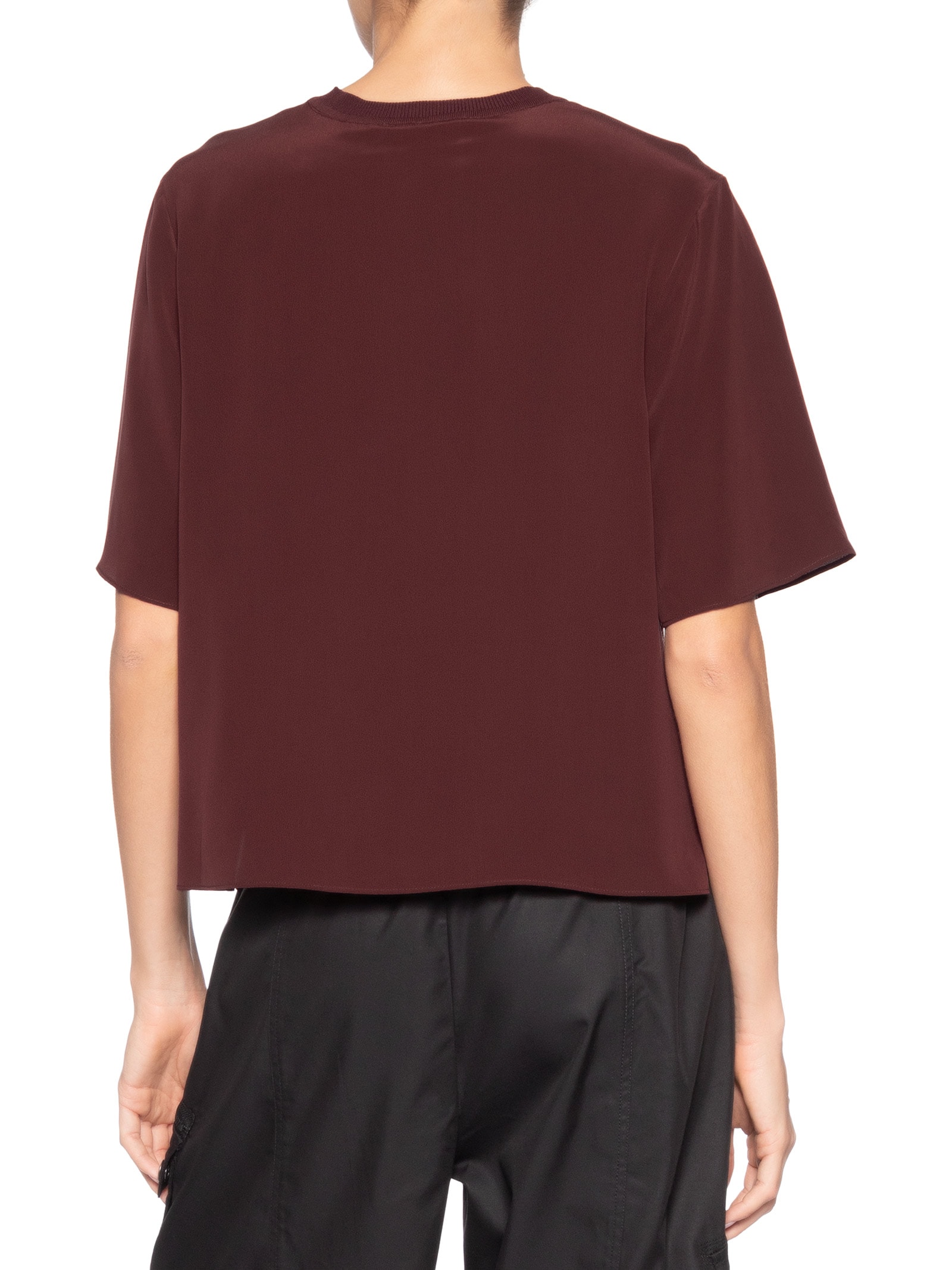 Camiseta Feminina Gola Ribana Boho Marrom Animale