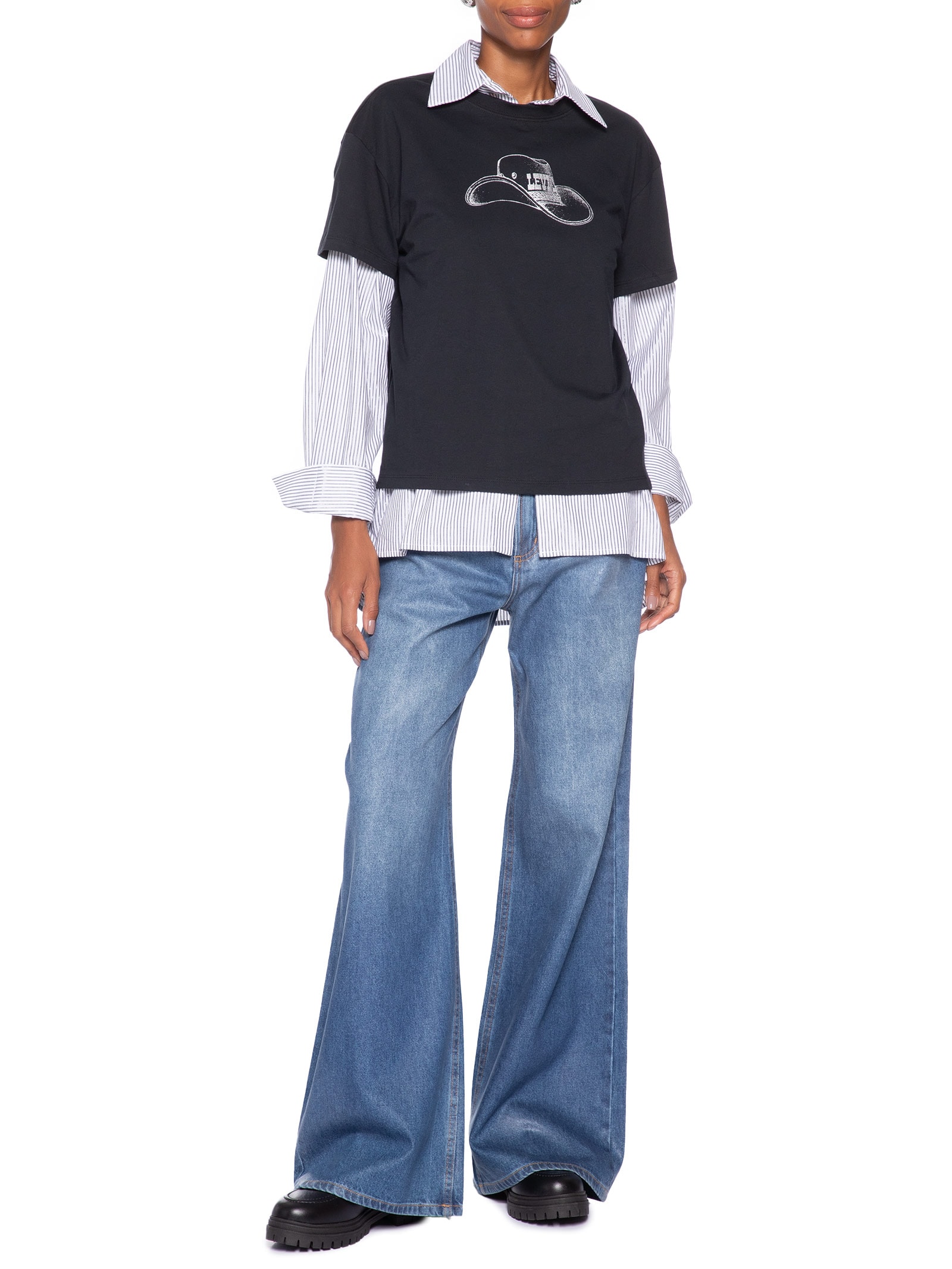 Camiseta Feminina Gr Anyday Tee Preto Levi's