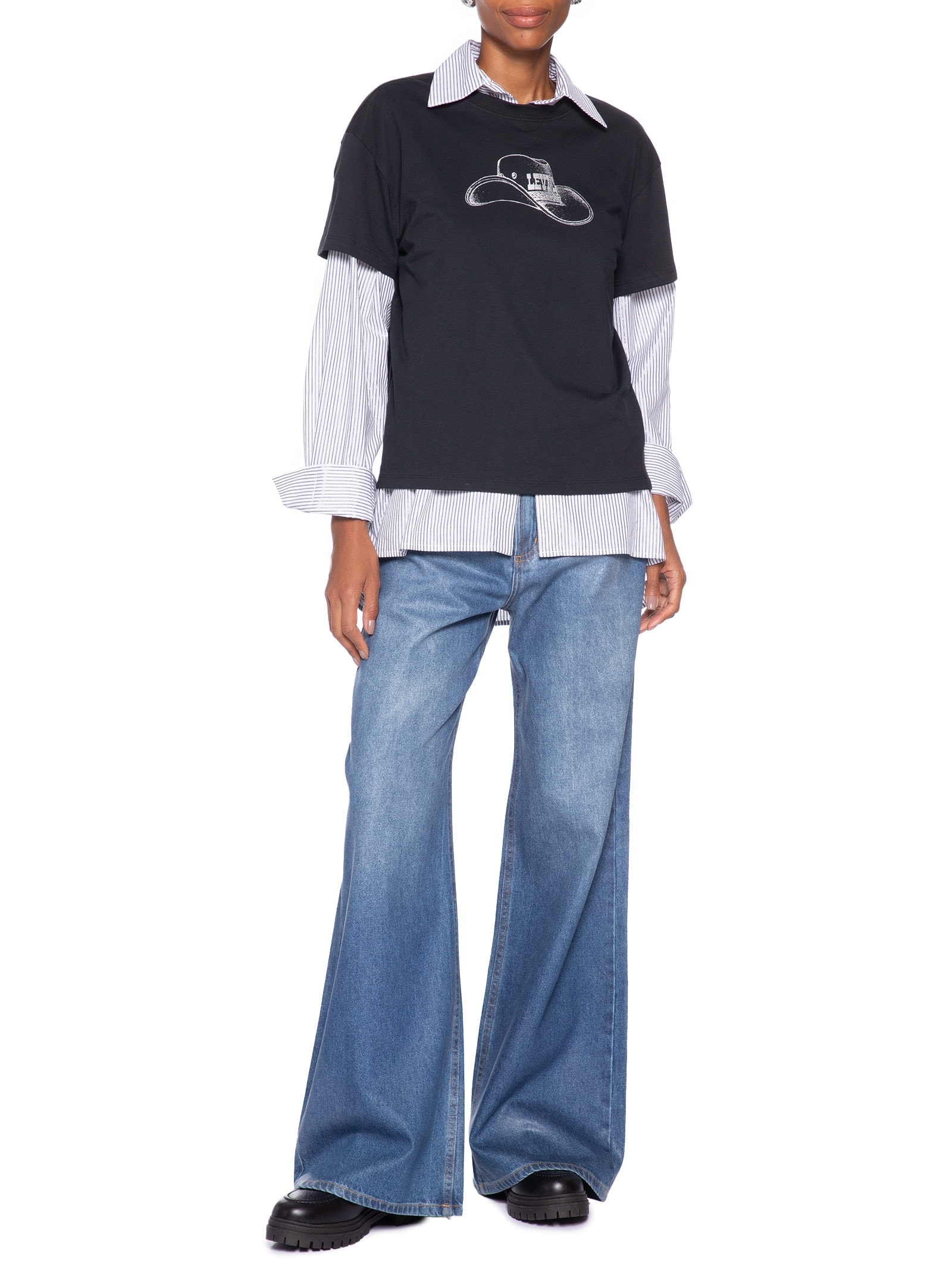 Camiseta Feminina Gr Anyday Tee Preto Levi's