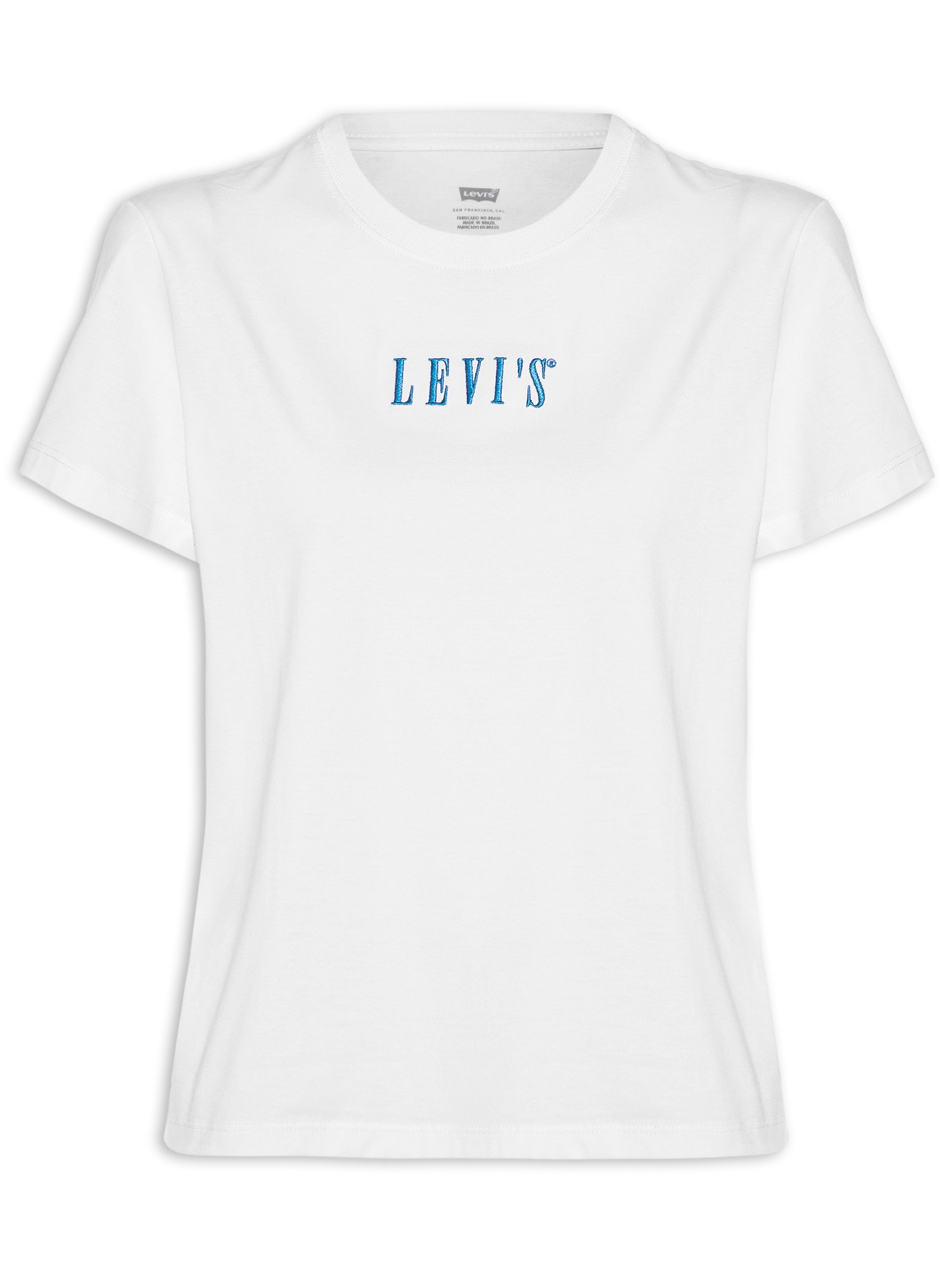 Camiseta Feminina Gr Favorite Serif Logo Tee Branco Levi's