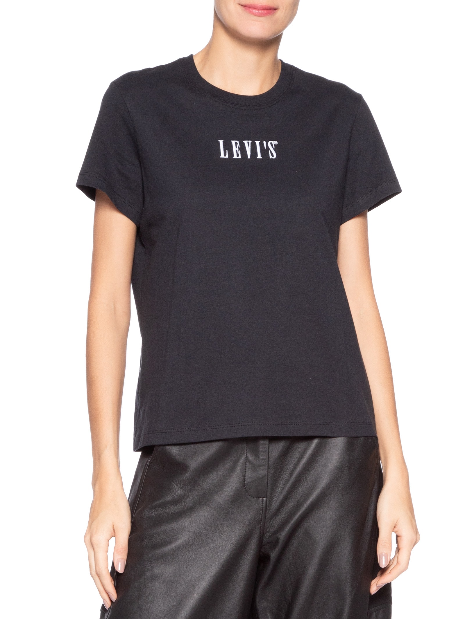 Camiseta Feminina Gr Favorite Serif Logo Tee Preto Levi's