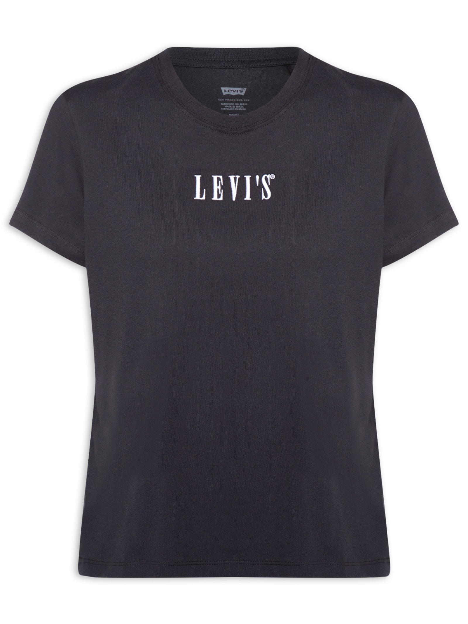 Camiseta Feminina Gr Favorite Serif Logo Tee Preto Levi's