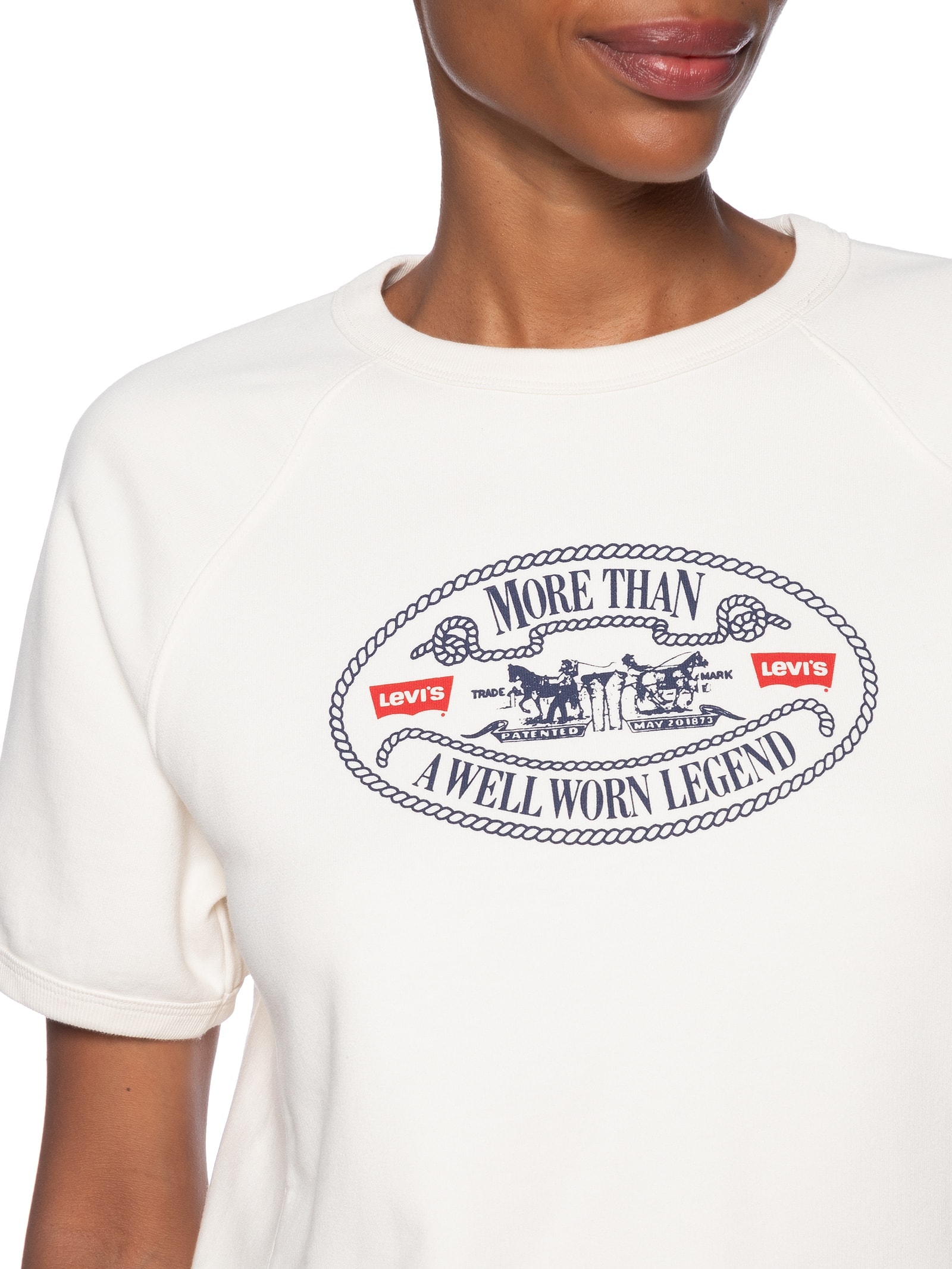 Camiseta Feminina Gr Heritage SS Crew Branco Levi's