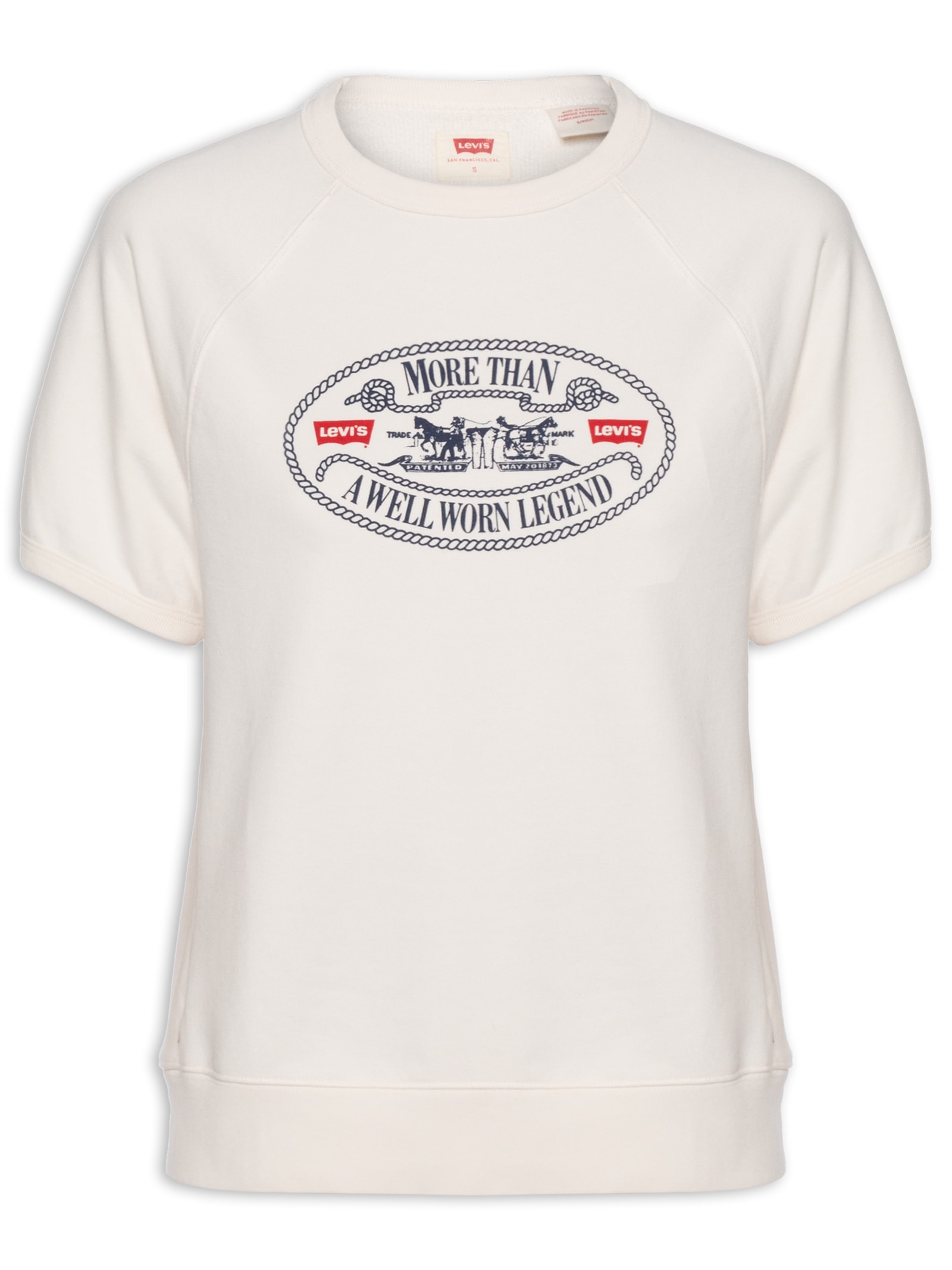 Camiseta Feminina Gr Heritage SS Crew Branco Levi's