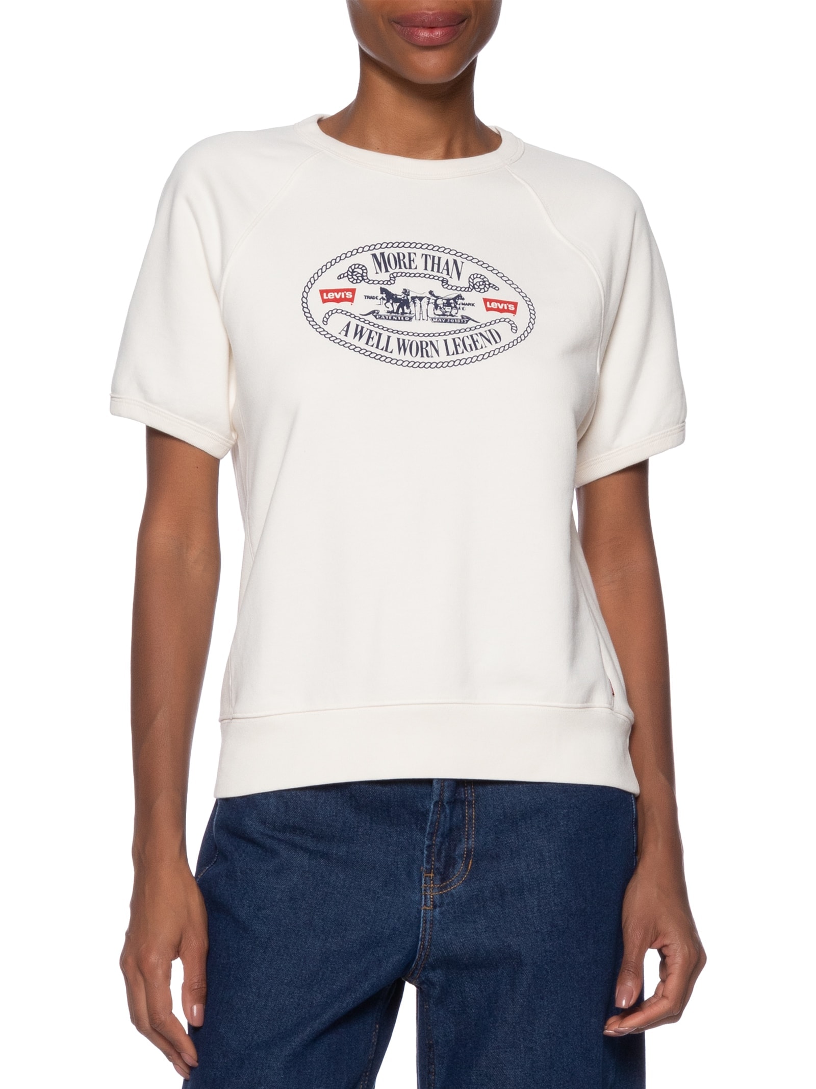 Camiseta Feminina Gr Heritage SS Crew Branco Levi's