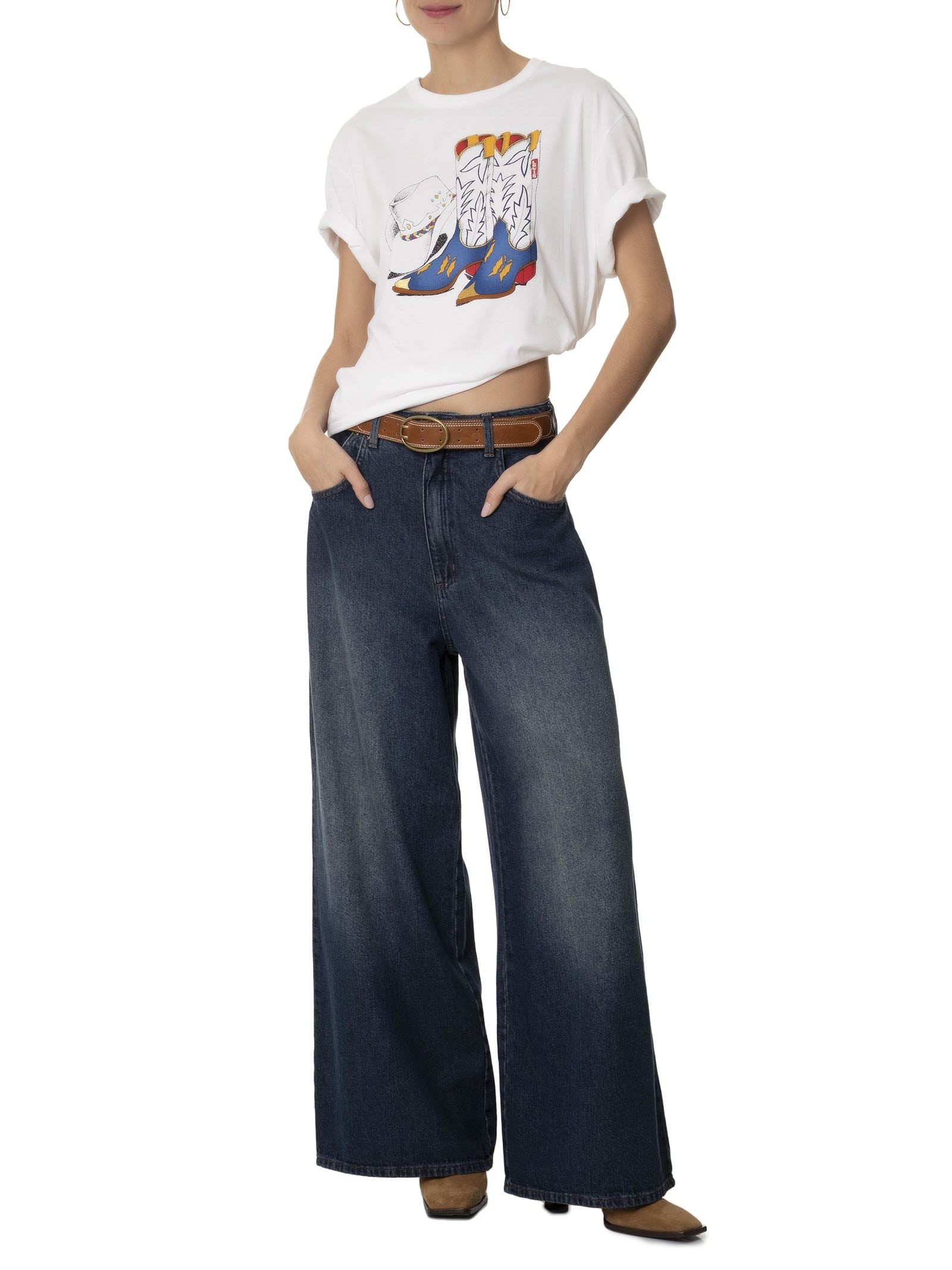 Camiseta Feminina Gr Tabor Tee Beyonce Branco Levi's + Beyoncé