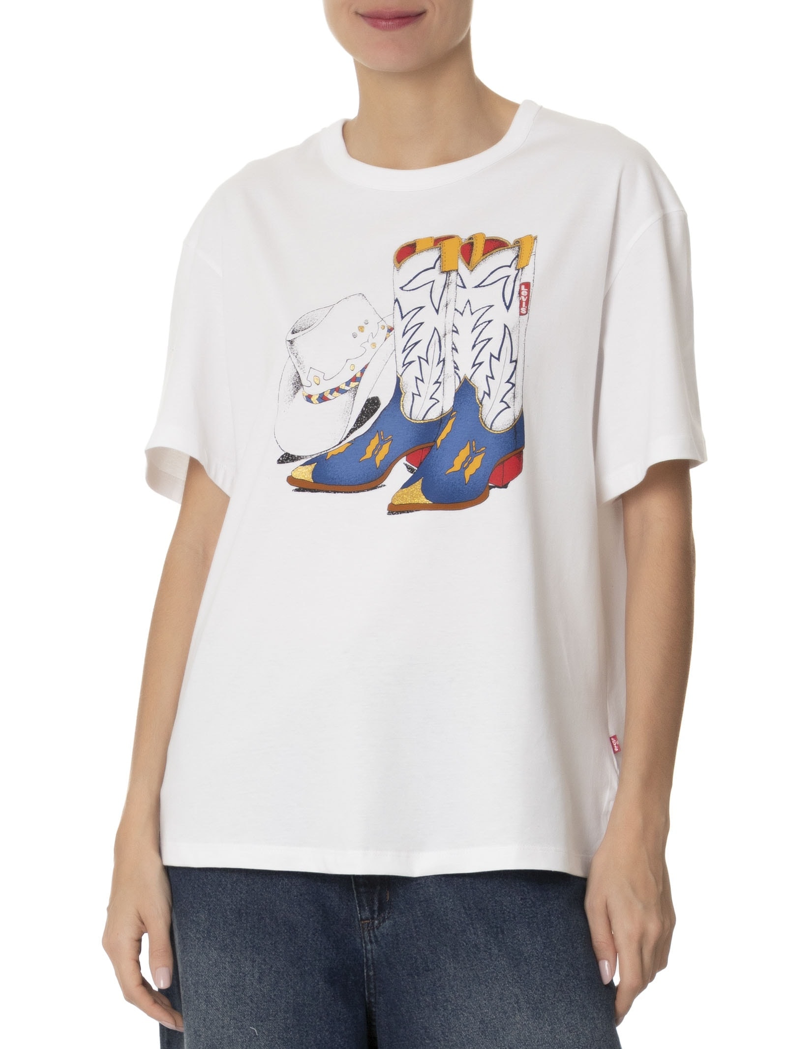 Camiseta Feminina Gr Tabor Tee Beyonce Branco Levi's + Beyoncé