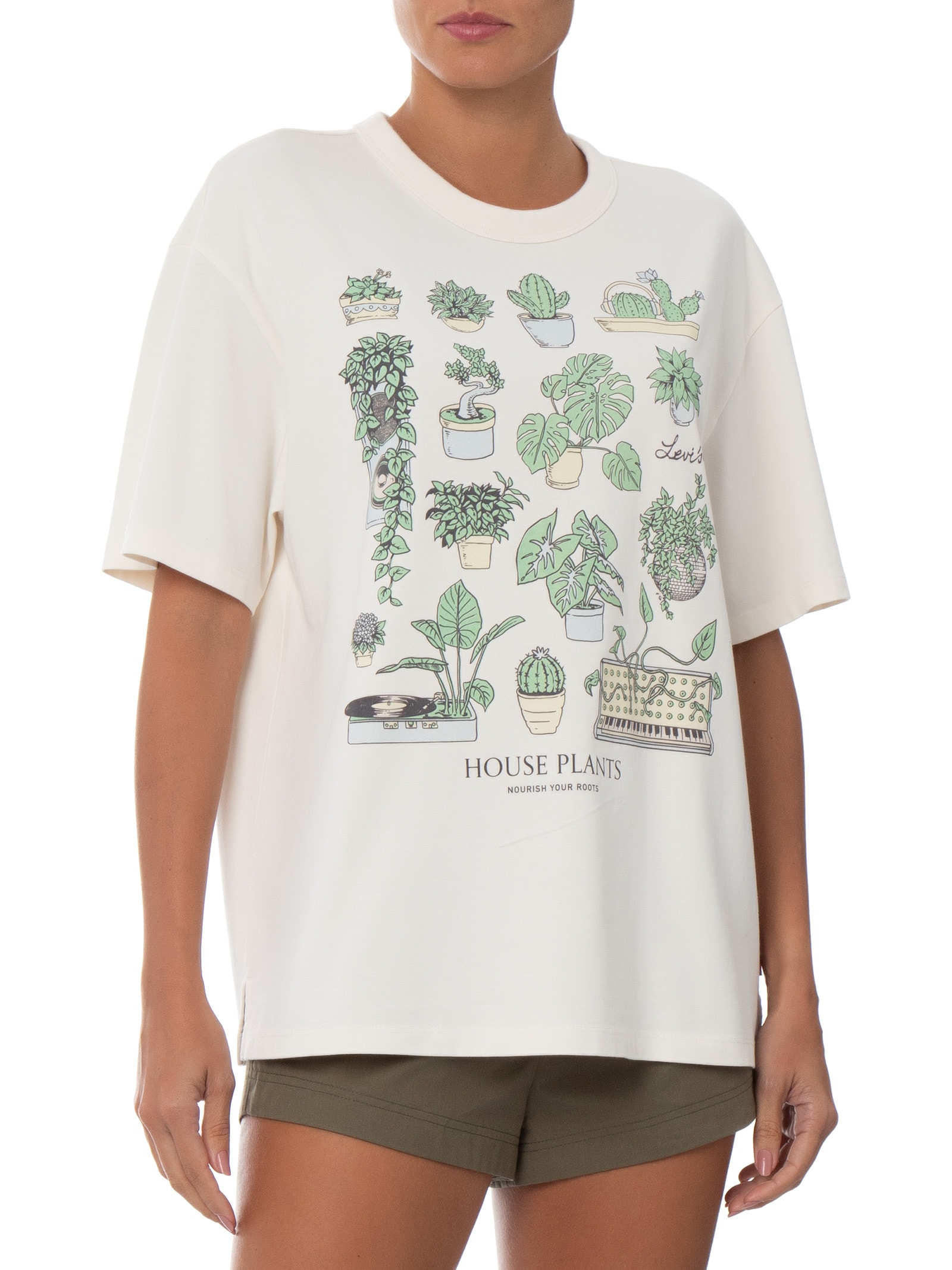 Camiseta Feminina Gr Tabor Tee Off White Levi's
