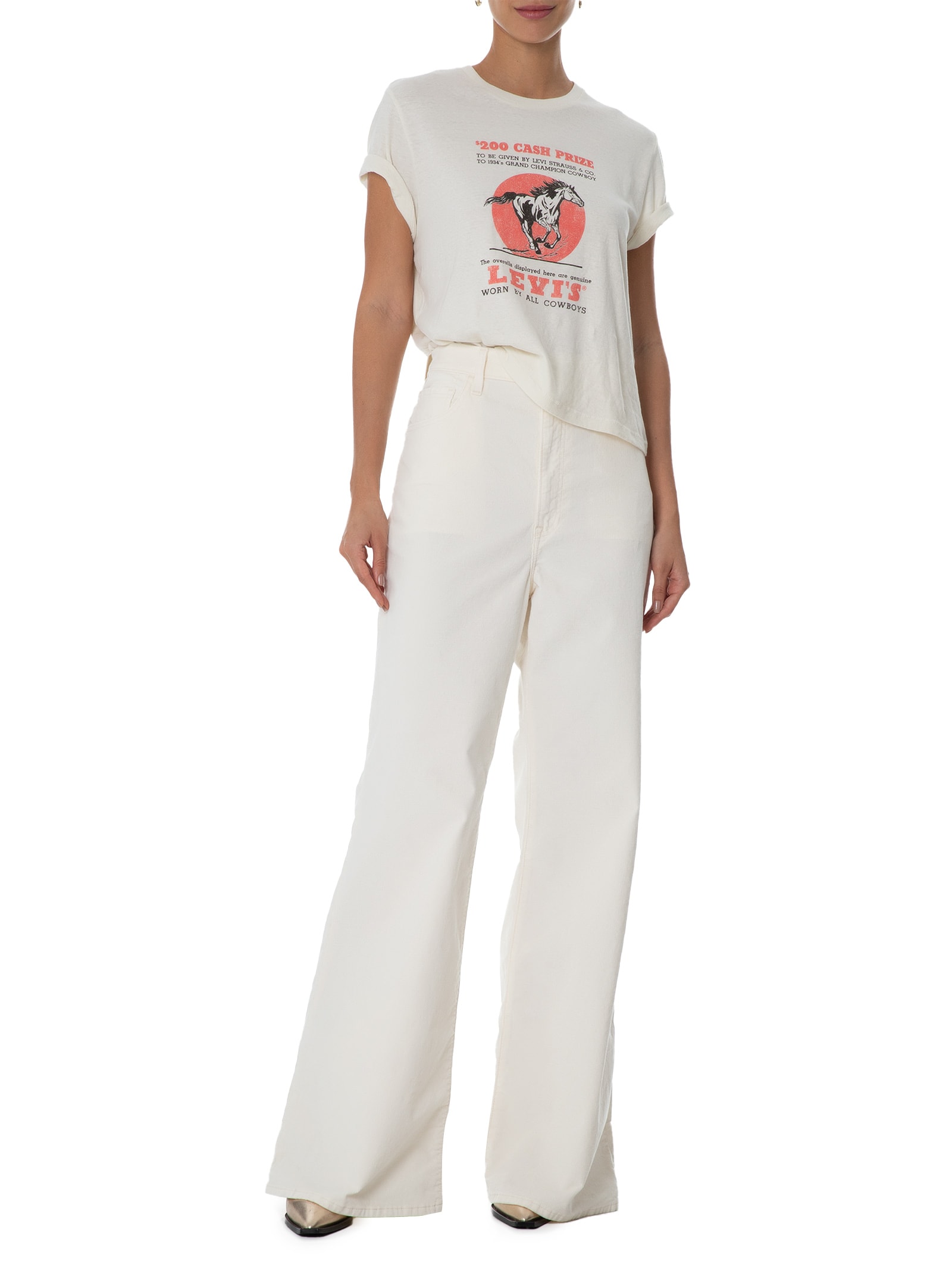 Camiseta Feminina Graphic Classic Tee Bege Levi's